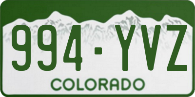 CO license plate 994YVZ
