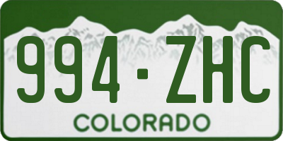 CO license plate 994ZHC