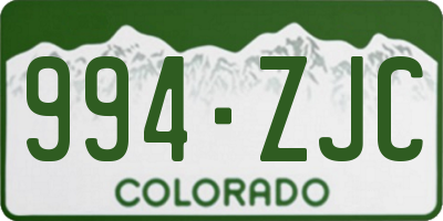 CO license plate 994ZJC