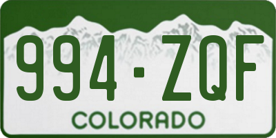 CO license plate 994ZQF