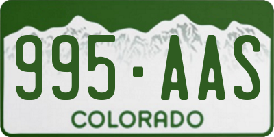 CO license plate 995AAS