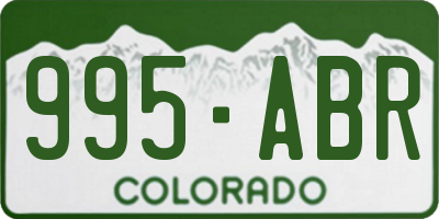 CO license plate 995ABR