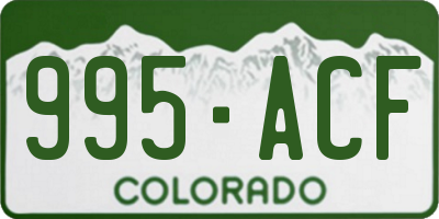 CO license plate 995ACF