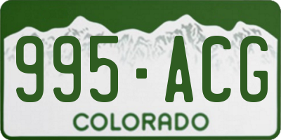 CO license plate 995ACG