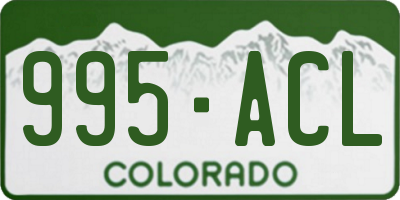 CO license plate 995ACL