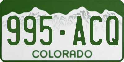 CO license plate 995ACQ