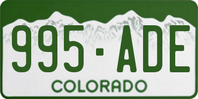 CO license plate 995ADE