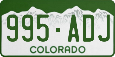 CO license plate 995ADJ