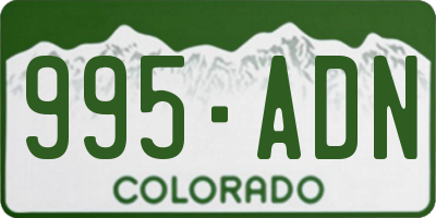 CO license plate 995ADN