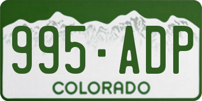 CO license plate 995ADP