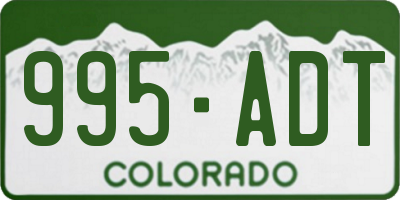CO license plate 995ADT