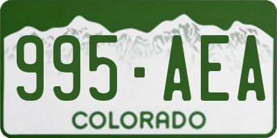 CO license plate 995AEA
