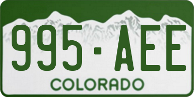 CO license plate 995AEE