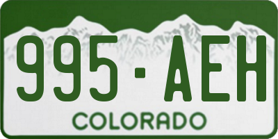 CO license plate 995AEH