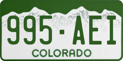 CO license plate 995AEI