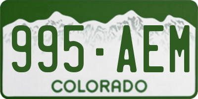 CO license plate 995AEM