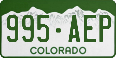 CO license plate 995AEP