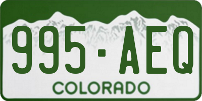 CO license plate 995AEQ