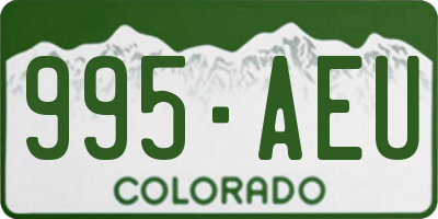 CO license plate 995AEU