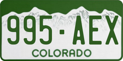 CO license plate 995AEX
