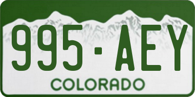 CO license plate 995AEY