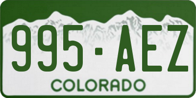 CO license plate 995AEZ