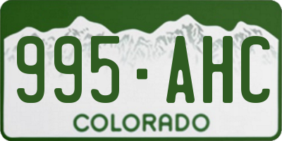 CO license plate 995AHC