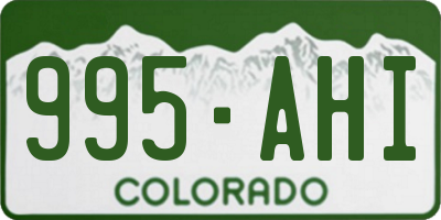 CO license plate 995AHI