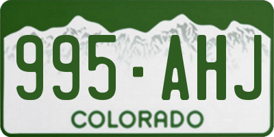 CO license plate 995AHJ