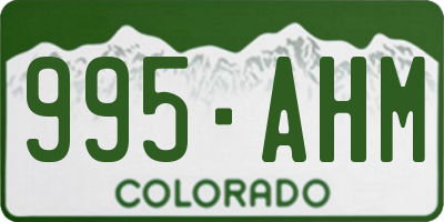 CO license plate 995AHM