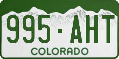 CO license plate 995AHT
