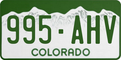 CO license plate 995AHV