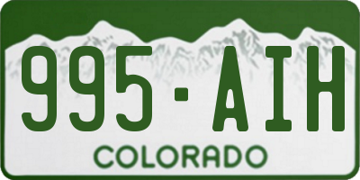 CO license plate 995AIH