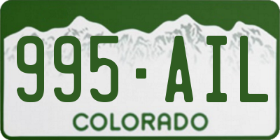 CO license plate 995AIL