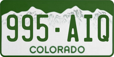 CO license plate 995AIQ