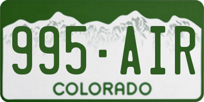 CO license plate 995AIR