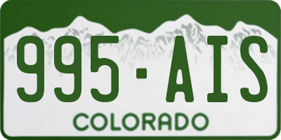 CO license plate 995AIS