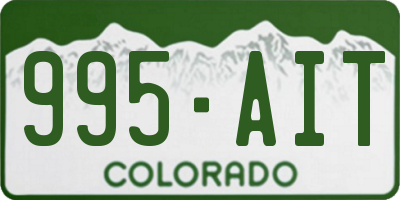 CO license plate 995AIT