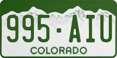 CO license plate 995AIU