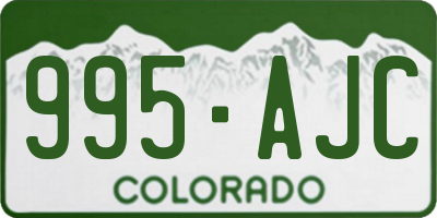 CO license plate 995AJC