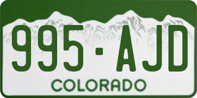 CO license plate 995AJD