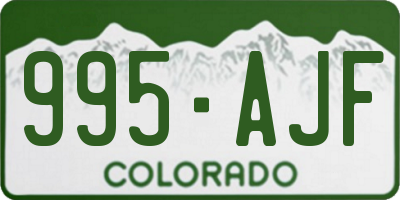 CO license plate 995AJF