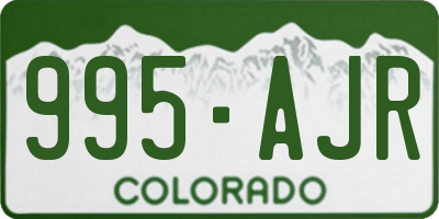 CO license plate 995AJR