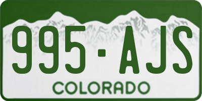 CO license plate 995AJS