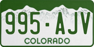 CO license plate 995AJV