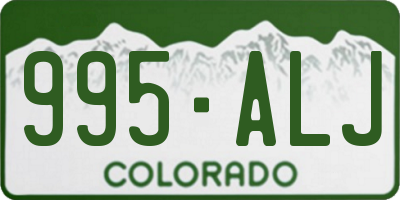 CO license plate 995ALJ