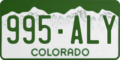 CO license plate 995ALY