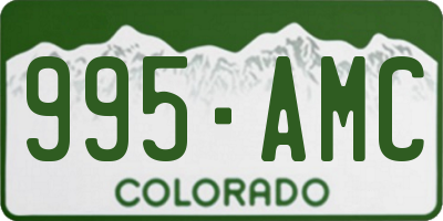 CO license plate 995AMC