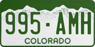 CO license plate 995AMH