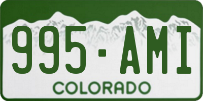 CO license plate 995AMI